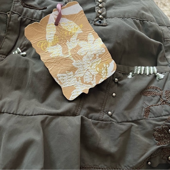 NEW-CHILLI Pepper London Ruffled, Embroidered, Hand Beaded, Studded Mini Skirt - Picture 12 of 14